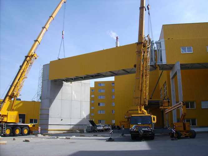 Stahltragwerk, Dacheindeckung, Fassadenverkleidung