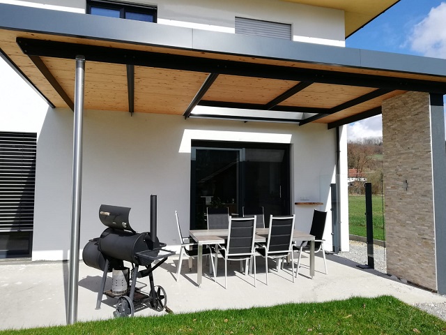 Vordach Grömer Stahl